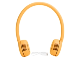Ventilador de Pescoço Sem Ventoinha Usb Recarregável Amarelo 2000mah
