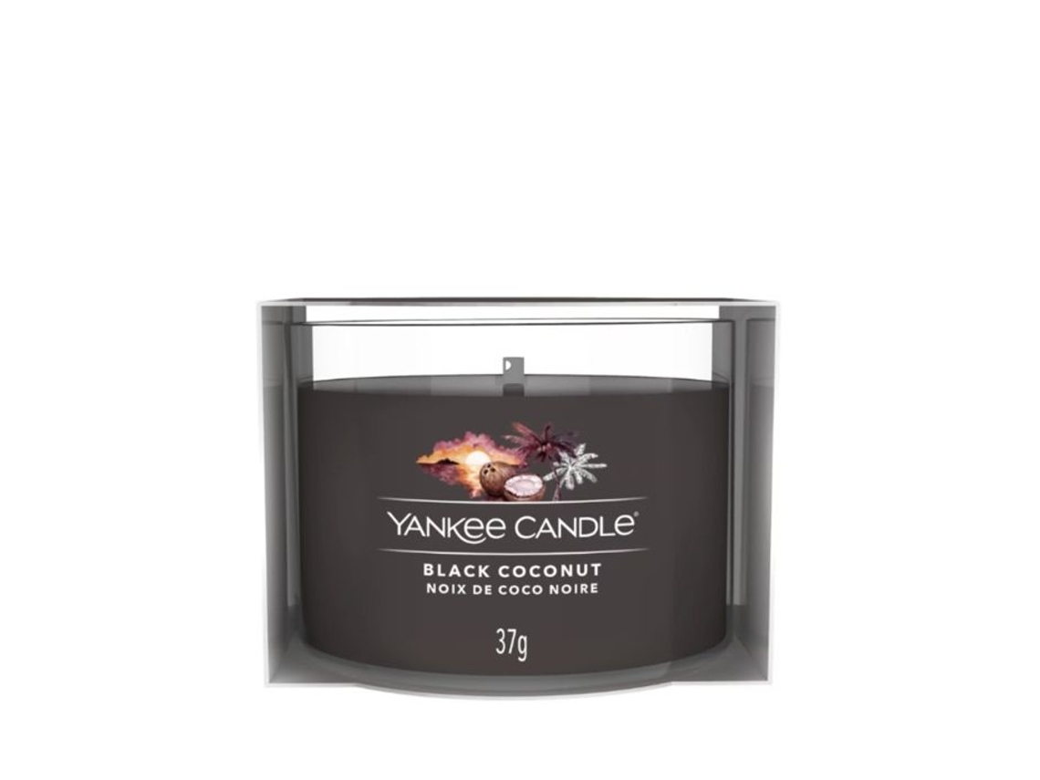 Yankee Candle Candela Votiva Em Vidro Singular Coco Preto