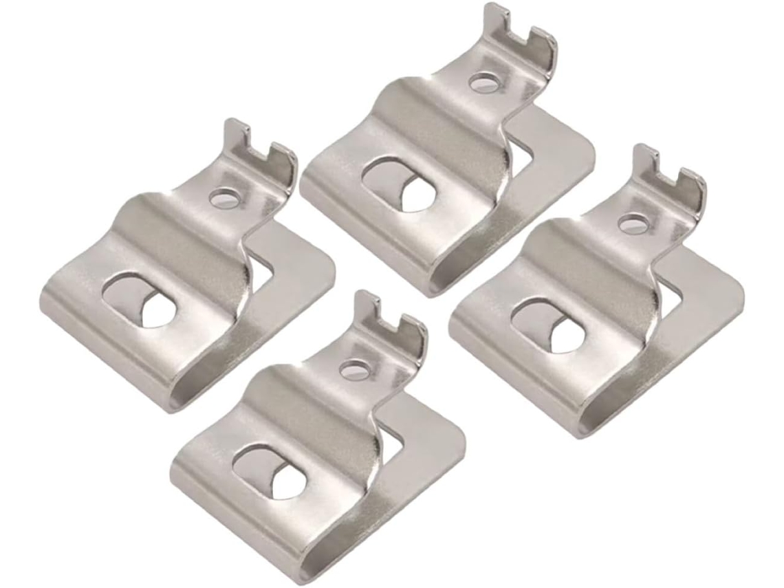 Conjunto de 4 peças de clipes e ganchos reforçados em aço inoxidável para ferramentas elétricas Furadeiras Semi Fio