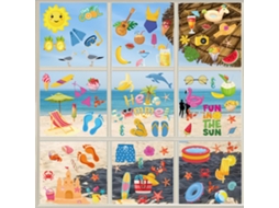 Decorações De Janela Com Tema Piscina E Praia, Adesivos Decorativos De Verão Para Janelas, À Prova D'água, Fáceis De Reutilizar