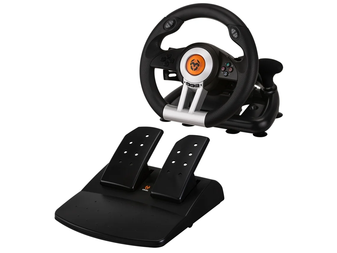 Volante + Pedais KROM K-Wheel (Multiplataforma - Preto)