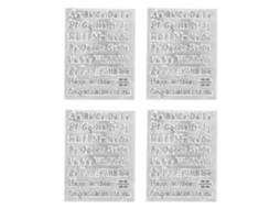 4pcs Selos Transparentes Tpr Letras Para Manufaturas Scrapbooking E Cartões Diy