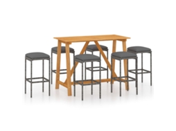 Garden Bar Set, Garden Bar Sets Vidaxl Cinzeto Madeira De Acácia (n/a)