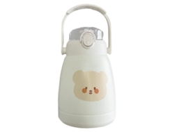 Botella Térmica para Crianças Pequenas, Garrafas Portáteis a Vácuo, Recipiente Hermético de Suco/bebida, Branco