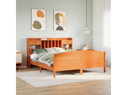 Cama Com Estante Sem Colchão 180x200 Cm Pinho Maciço