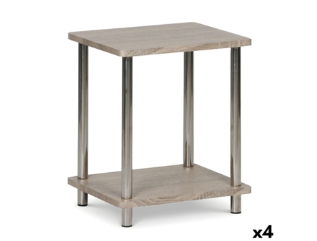 Mesa De Apoio Moblekit Castanho Prateado 34 X 29,5 X 41 Cm (4 Unidades)