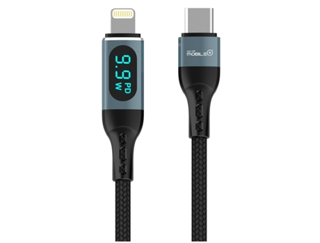 Cabo USB tipo C para Lightning com display LED Comprimento do cabo 1 m PD20W Carregamento rápido ELECTROTEK
