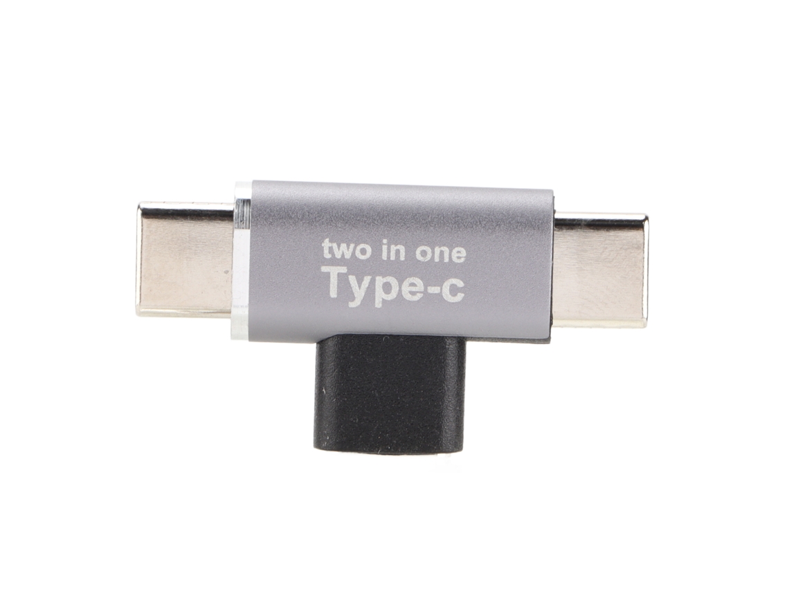 Raum-adaptador 2 Em 1 Type-c Fêmea Para Micro Macho Para Celular Iphone Type-c Acessório De Upgrade (interface Dupla Type-c)