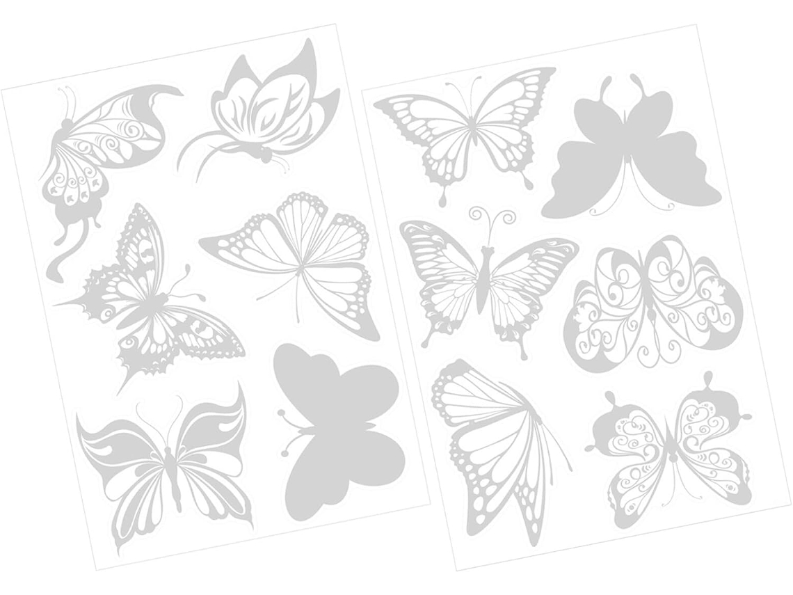24 Adesivos Decorativos Estáticos Para Janelas, Aviso De Aves, Proteção Prática Para Vidros Gokoco