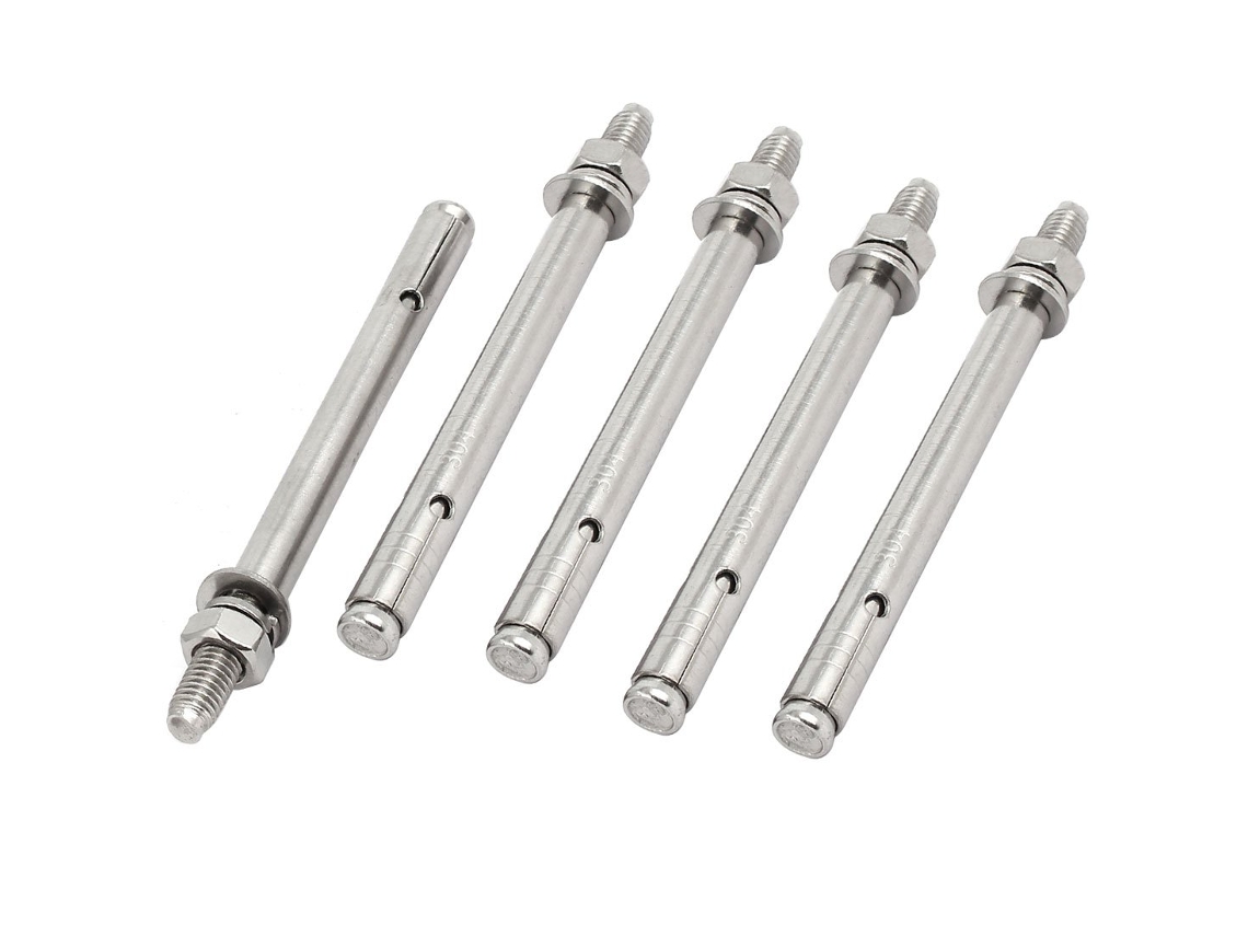 Conjunto de 5 Peças de Bucha para Conexão de Ar Condicionado em Aço Inoxidável 304 M8x120mm com CHABERLU