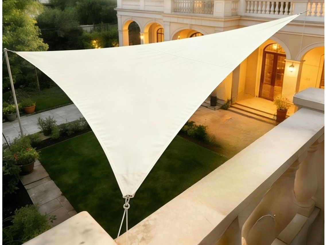 Toldo Vela De Sombra Impermeável Com Bloqueio Uv Para Pátio E Jardim Gertiz (bege/3x3x3m)