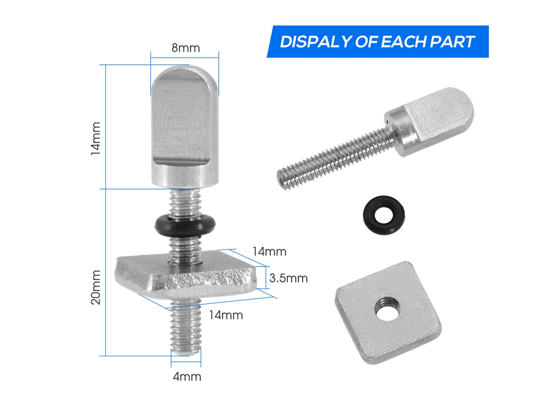 Mali parafusos de Aleta de Prancha de Surf M4 316 Aço Inox 3/6pcs para Longboard Sup