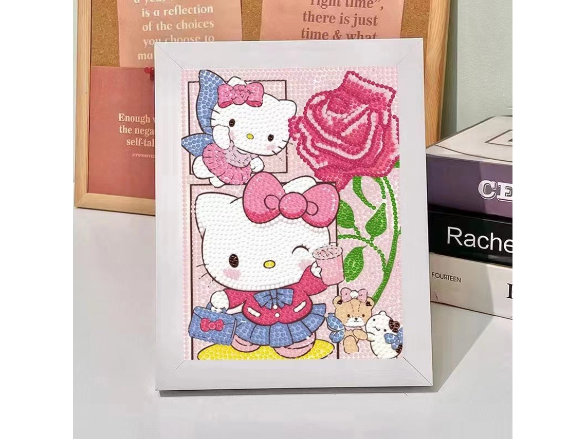 Pintura com Diamantes 17x22 Cm + Moldura + Tela + Diamantes + Kit de Ferramentas, Pintura com Diamantes Diy para Estudantes AQUAFORGE