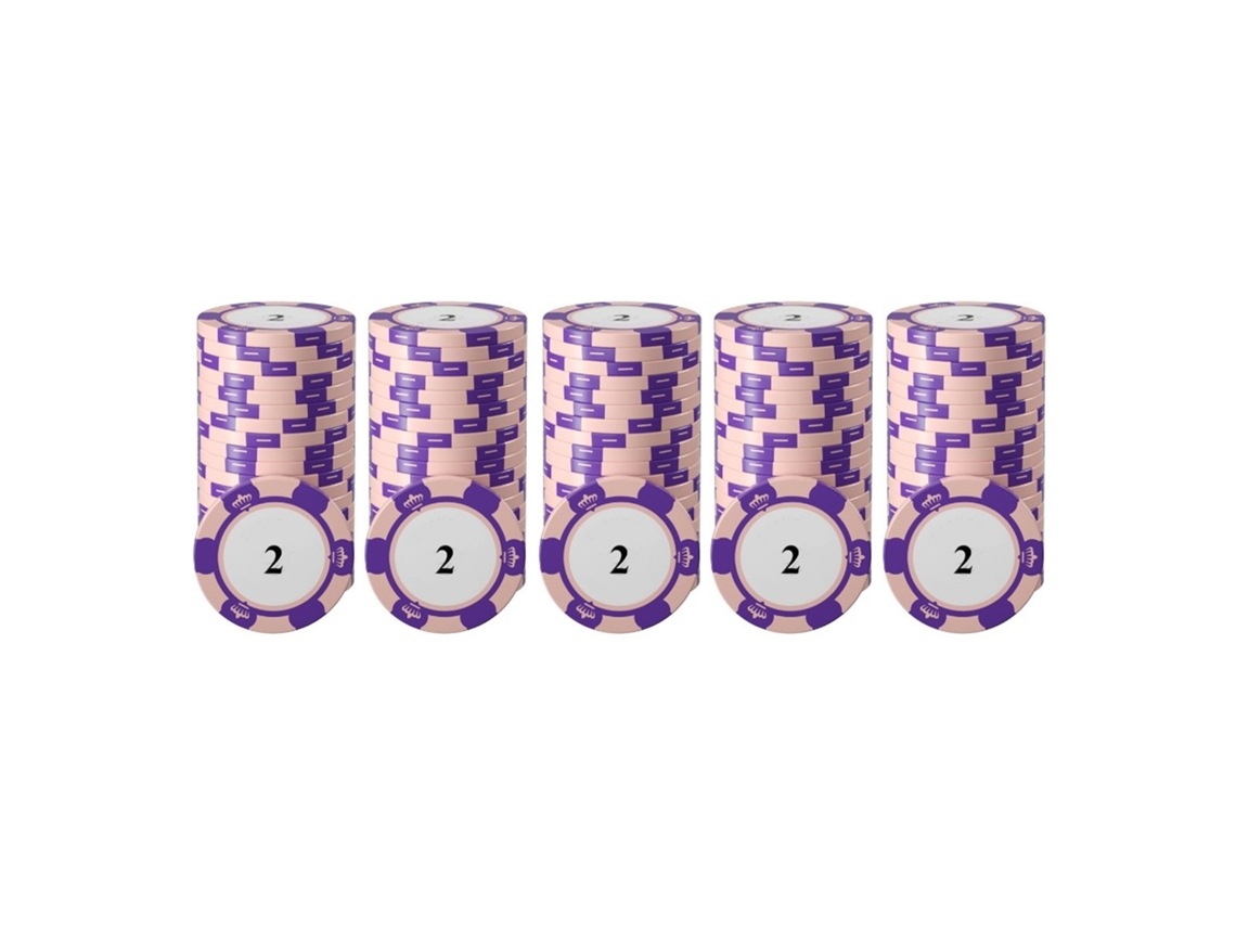 Ats 20 Peças de Fichas de Poker com Impressão Clara e Números Grandes, Discos Profissionais para Jogos de Mesa