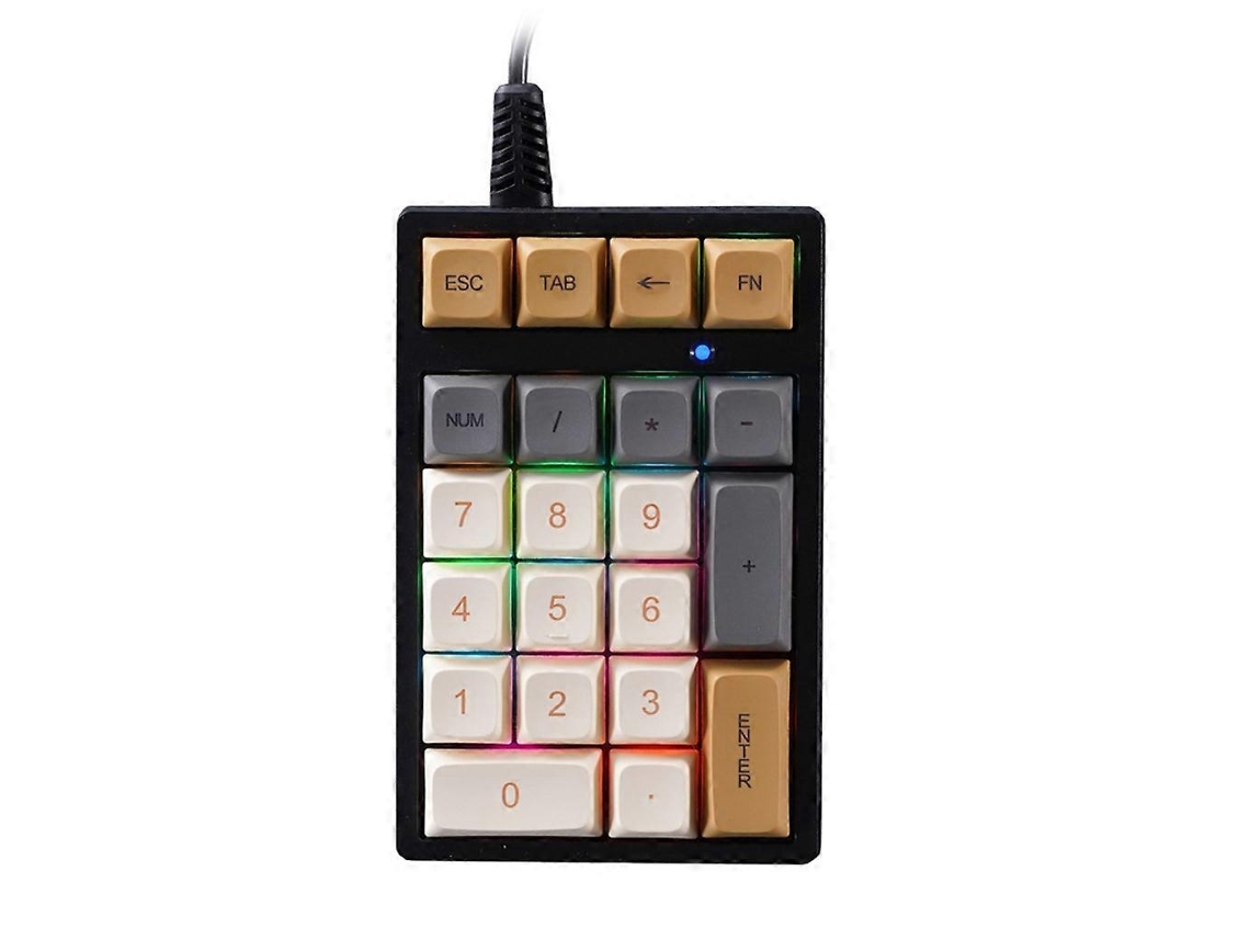 Mini Teclado Numérico Mecânico De 21 Teclas Com Eixo Verde, Usb Rgb, Teclado Externo Everley891
