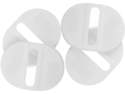 Conjunto De 4 Peças De Capas De Plástico Branco Para Fechaduras De Portas De Carro, Resistentes Ao Desgaste.