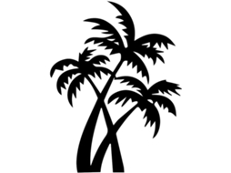 Adesivo De Parede Em Pvc Com Árvore Tropical Preta, À Prova D'água E Fácil De Aplicar.