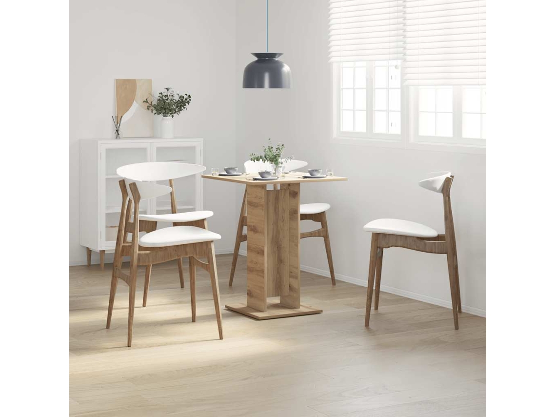 Vidaxl Mesa Bistrô 60x60x75 Cm Derivados De Madeira Carvalho Artisiano