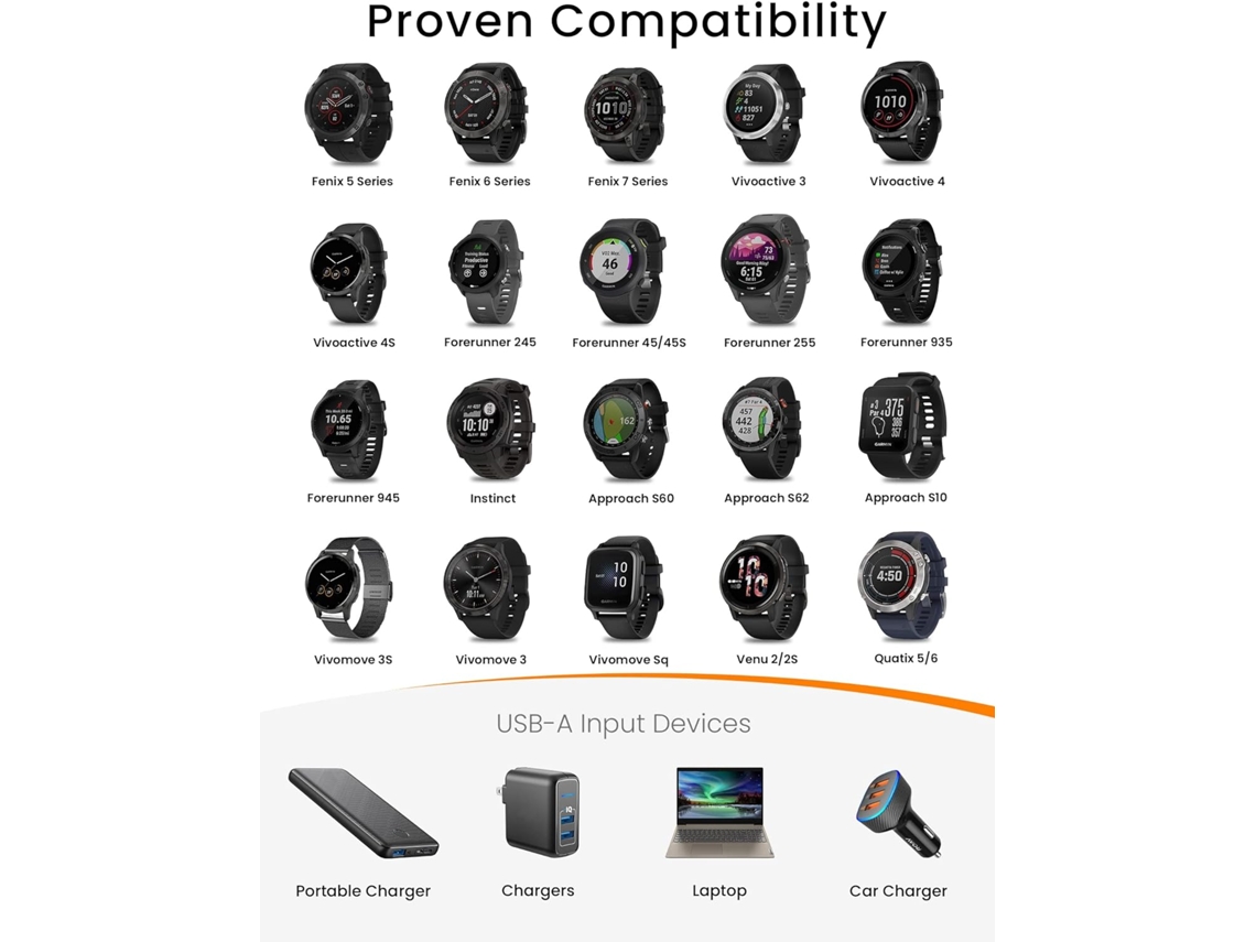 Cabo Garmin Forerunner Usb VENISYMLIS Preto