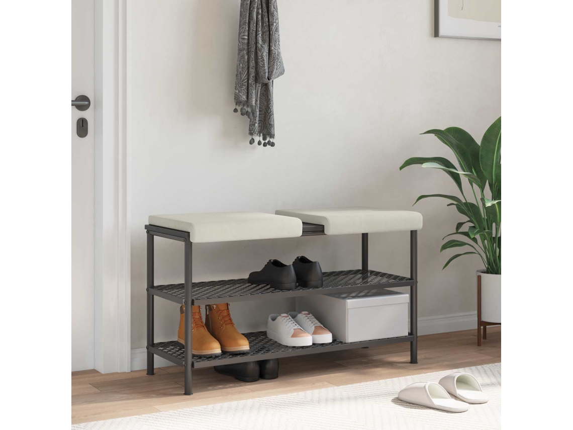 Vidaxl Almofada De Banco 2 Unid. Veludo Creme Profundidade 35 Cm