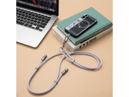 Cabo Usb, Pulseira De Telemóvel Ajustável Multicolorida, Colar Fashion, Usb C, Silicone, Nylon, Para Telemóvel