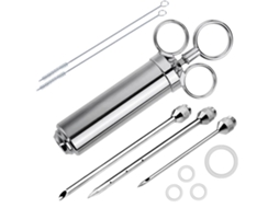 Injetor de Marinada de Carne Inox com Agulhas para Churrasco S/MARCA