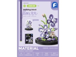 Brinquedo de Montar com Peças Pequenas em Formato de Flor, Ornamento Decorativo. MDUG (inclui Capa Protetora Contra Poeira)