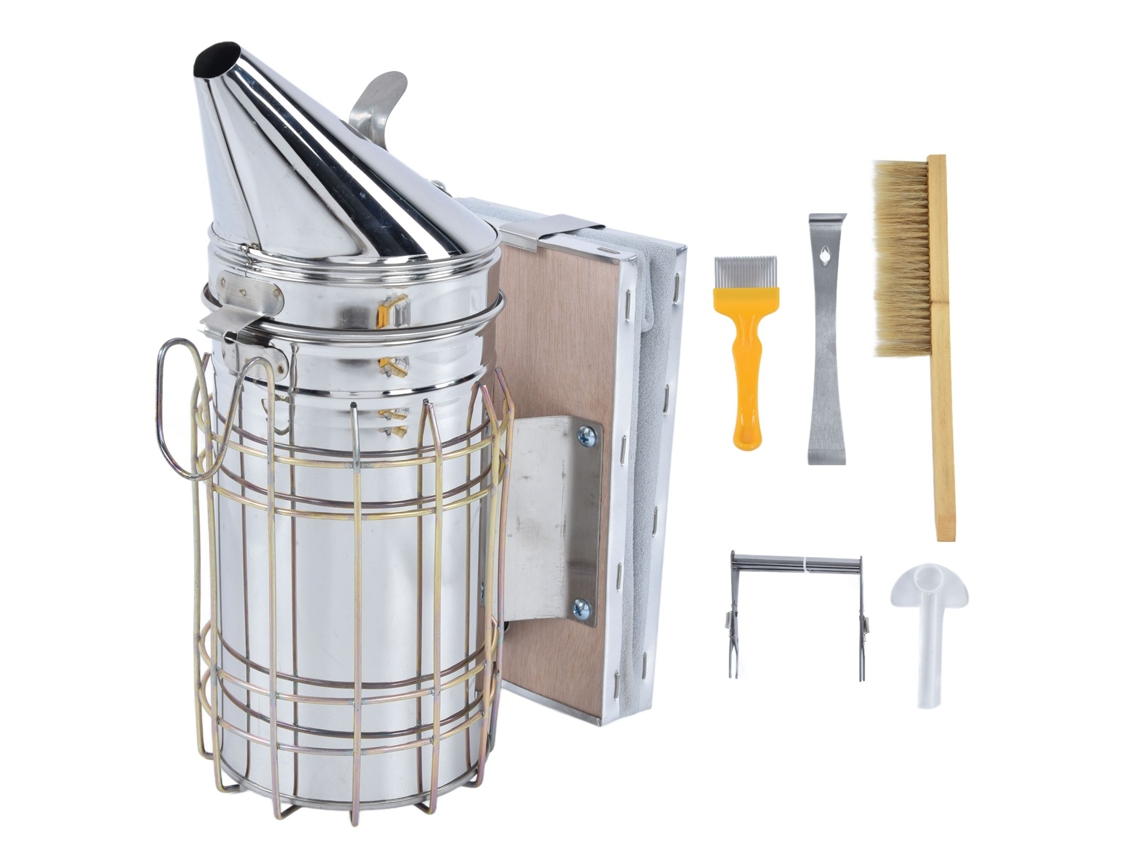 Primerox conjunto de Ferramentas de Apicultura Iniciante com Fumegador Inox e Acessórios Essenciais