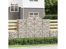 Vidaxl Cestos Gabião Arqueados 25pcs 200x50x140/160 Ferro Galvanizado