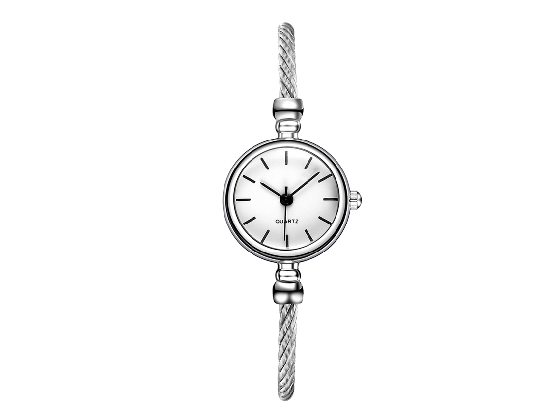 Relógio Feminino de Pulso de Moda com Pulseira de Liga Quartz V421 a