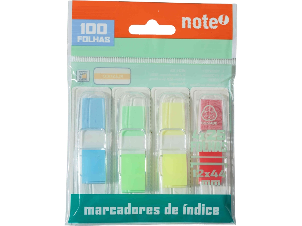 Sinalizadores 4x25 Folhas Multicor Note!