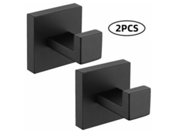 Suporte De Parede Para Toalhas, Preto, Com Ganchos Em Aço Inoxidável 304, Ganchos Impermeável Para Casa De Banho, Gancho Para Roupas, Da Marca