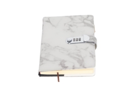 Cuaderno Com Fechadura De Combinação, Capa Impermeável, Marcador De Fita Cinza, Escritório, Escola