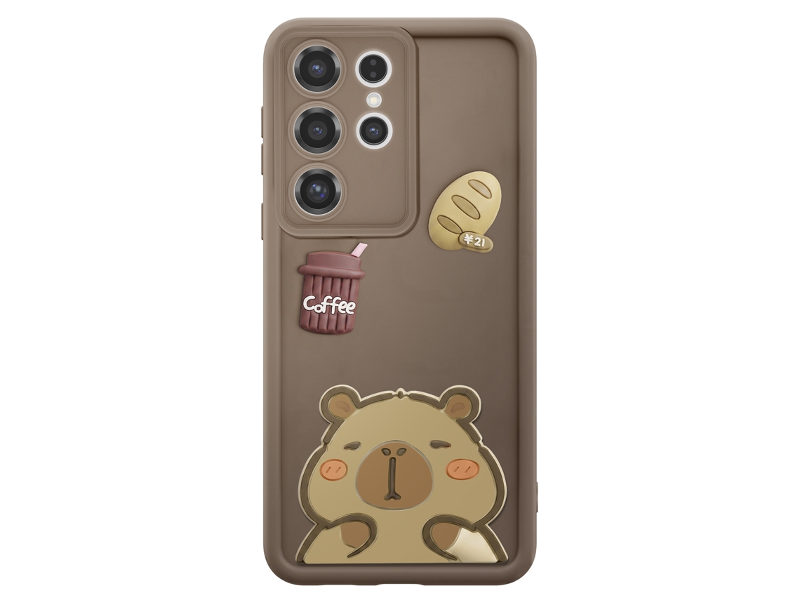 Capa Para Galaxy S26 Ultra Com Motivos Capybara Em 3d E Borda Elevada