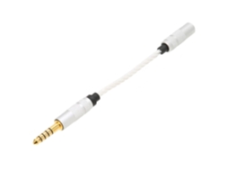 Cordon Adaptateur Transparent Argenté Blanc 4, 4 Mm Macho Versus 3, 5 Mm Feminino Com Quatre Brins De Cuivre