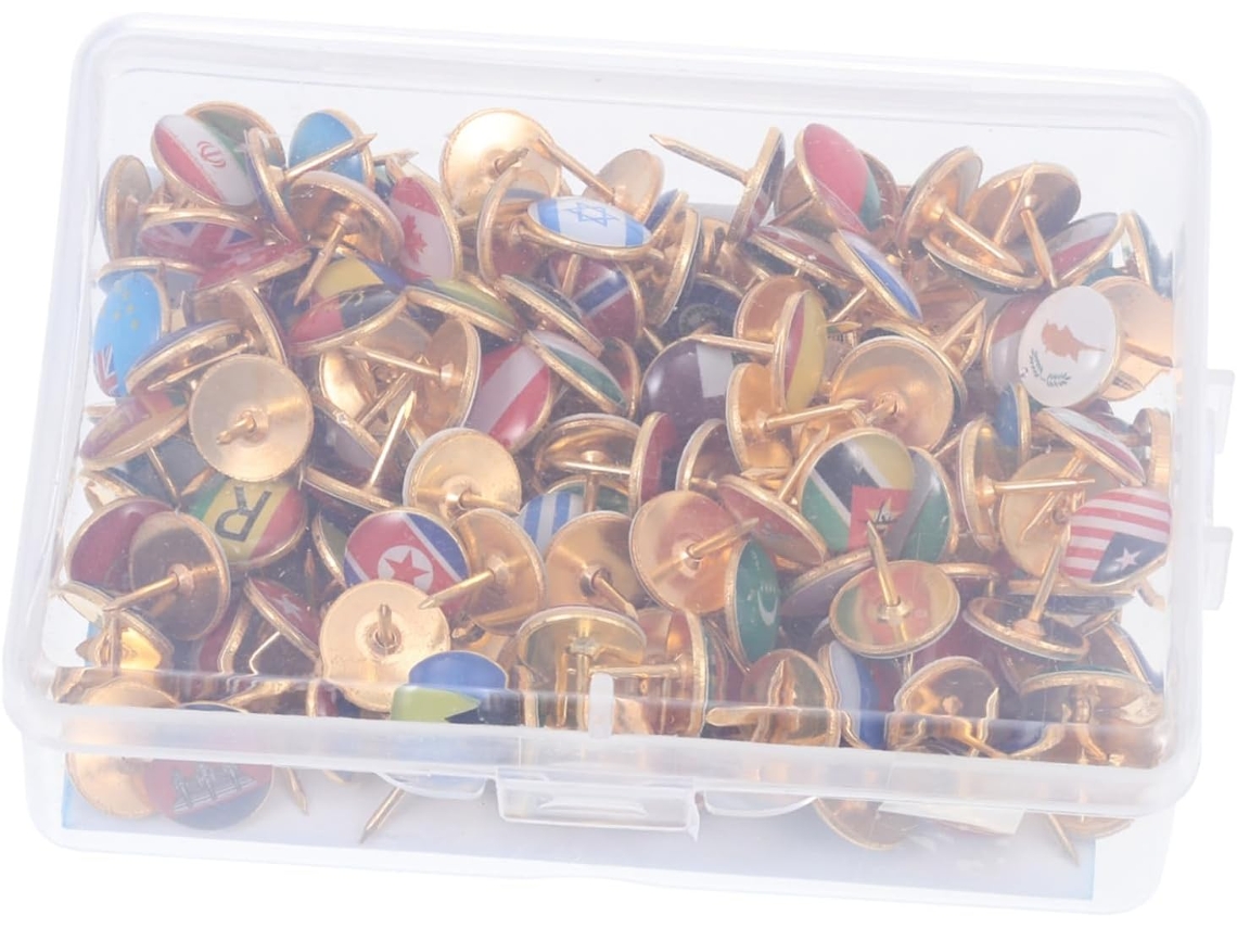 388 Peças De Tachinhas Decorativas, Com Estampa Bandeiras Países,