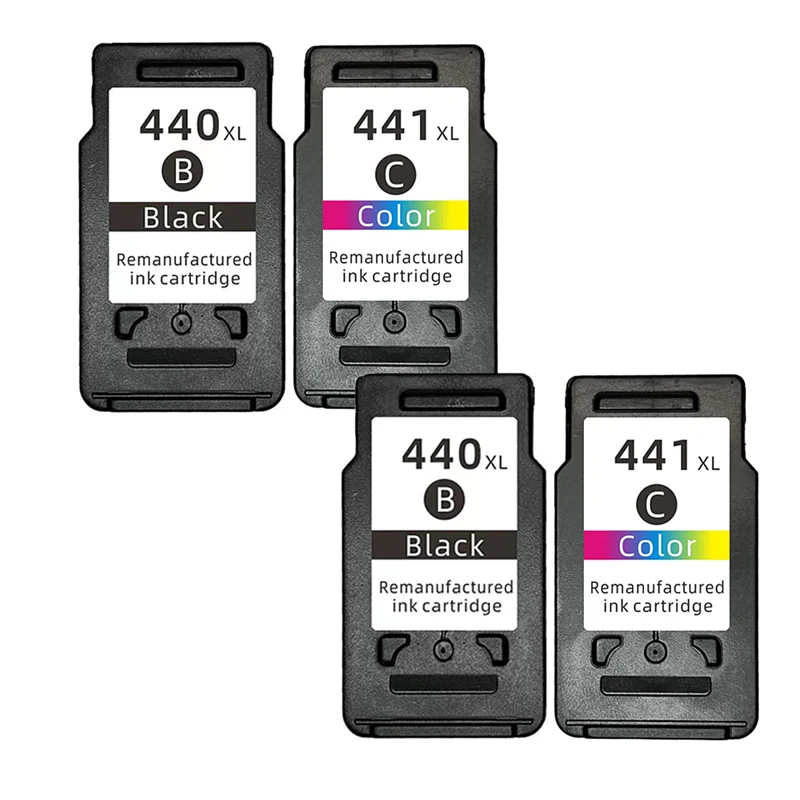 Cartucho de Tinta Pg440 Pg 440 441 para Impressoras Jato de Tinta Canon Pixma Mx374, Mx394, Mx434, Mx454, Mg3240 e Mg3540. MDUG (2 Pretos e 2 a Cores)