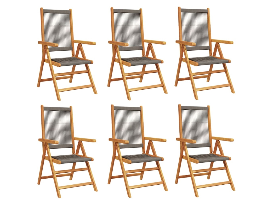 Reclining Folding Chair, Reclining Folding Chairs Vidaxl Cinzeto Madeira (n/a)