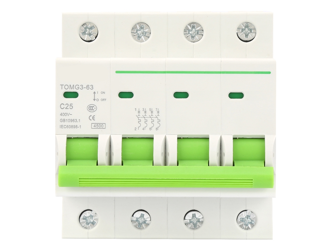 Disjuntor miniatura 4p tipo C 25a VOLTEDGE