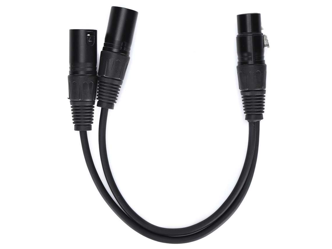 Cabo Lurelia XLR macho/fêmea de 0,3 m, para microfones, mesas de mixagem, amplificadores e colunas ativas.