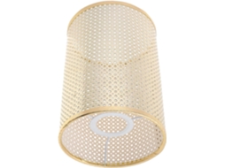 Abajur Rústico De Rattan Para Luminária De Mesa Comprida, Compatível Com Capa.