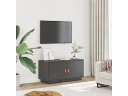 Vidaxl Móvel De Tv 80x34x40 Cm Madeira De Pinho Maciça Cinzento
