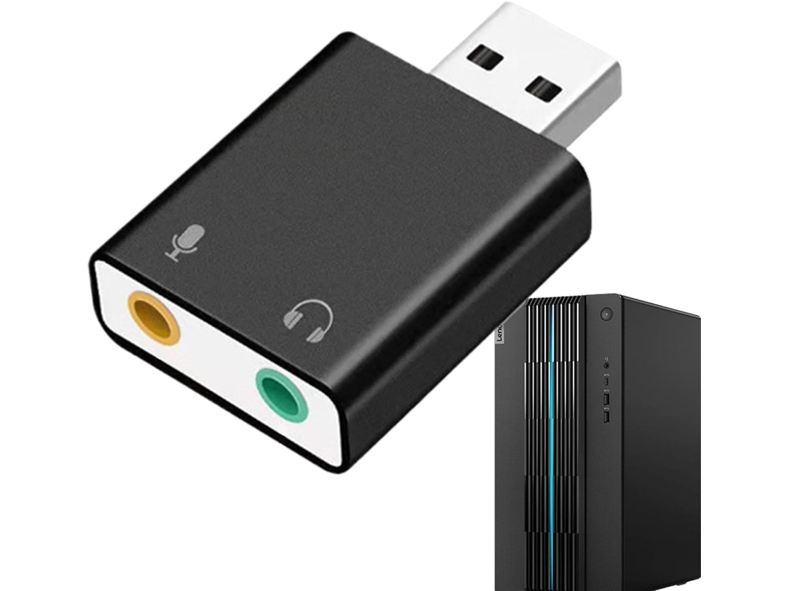 Placa De Som Usb – Adaptador Áudio 3,5 Mm