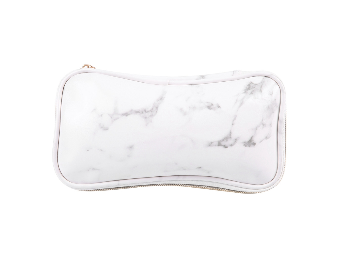 Bolsa Organizadora De Pincéis De Maquiagem De Couro Pu Com Padrão Marmoreado Fashion