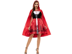 Fantasia Da Chapeuzinho Vermelho para Mulheres com Capa NEVEANCE