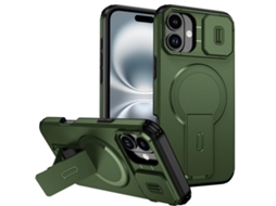 Capa Com Suporte Magsafe Para Iphone 16 Plus - Abertura Deslizante Com Proteção De Câmara