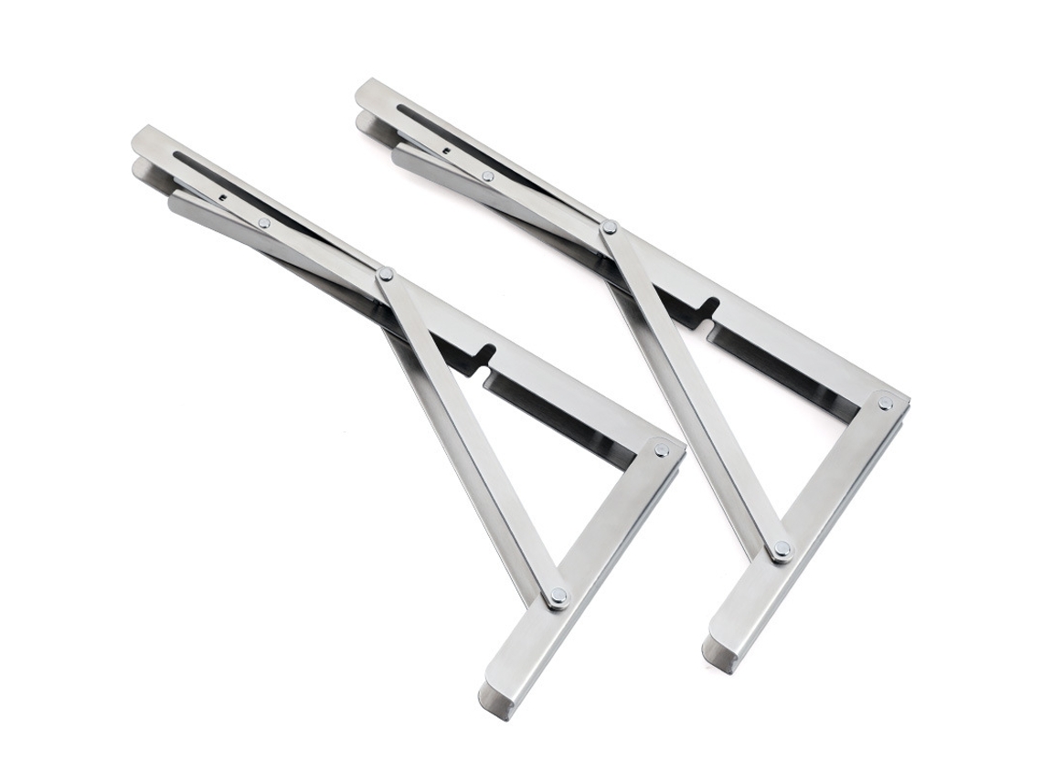 Suporte Para Prateleira, 2 Peças, Metal, Para Parede, Com Parafusos, 250 Mm, Preto