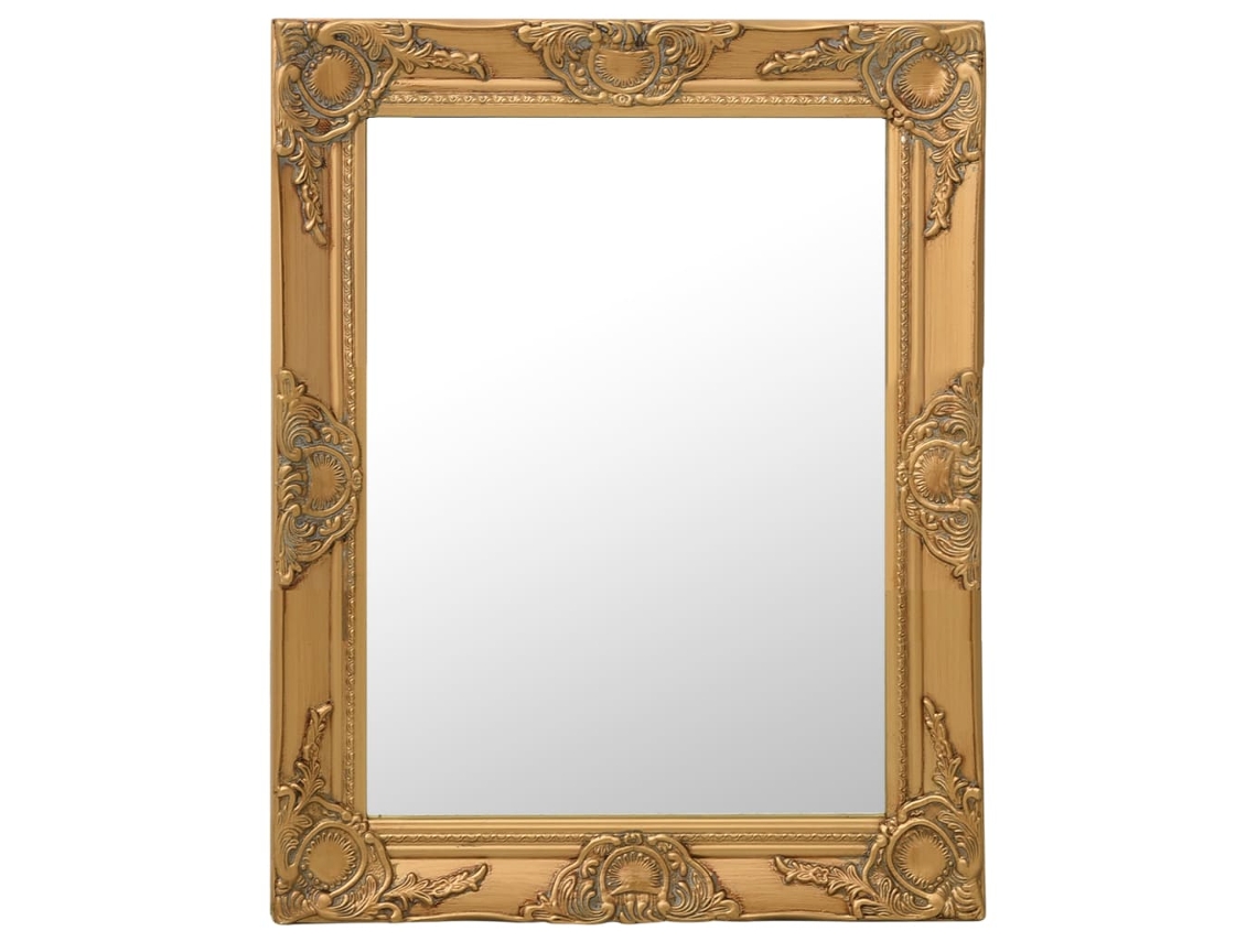 Vidaxl Espelho De Parede Estilo Barroco 50x60 Cm Dourado