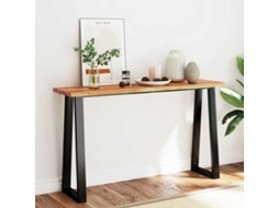 Vidaxl Mesa De Jantar C/ Bordas Vivas 140x40x80 Cm Acácia Maciça
