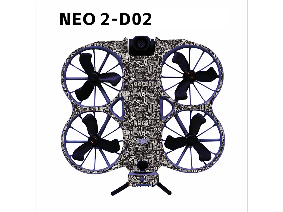 D10rcstq Autocolantes em Pvc À Prova de Água para Proteção da Caixa do Drone, Braço e Controlo Remoto do Drone Dji Neo 2. MDUG